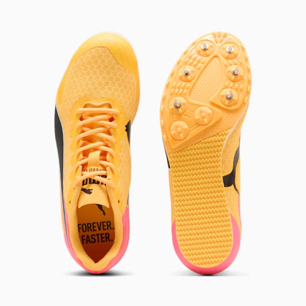 Botines de atletismo con clavijas evoSPEED Star 9 para niños grandes, Sun Stream-Sunset Glow-PUMA Black, extralarge