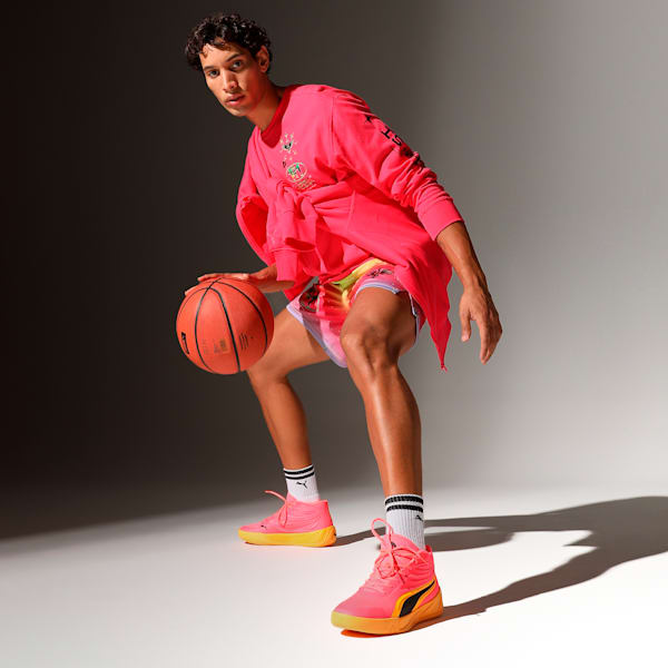 Court Pro Basketball Shoes, Sunset Glow-Sun Stream, extralarge-IND