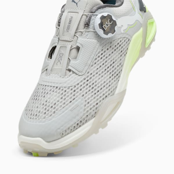 ウィメンズ ゴルフ シャドウキャット ニトロ ディスク スパイクレス シューズ, Glacial Gray-Feather Gray-Fast Yellow, extralarge-JPN