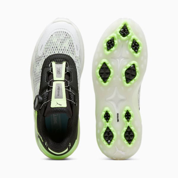 ウィメンズ ゴルフ シャドウキャット ニトロ ディスク スパイクレス シューズ, PUMA White-PUMA Black-Fizzy Apple, extralarge-JPN