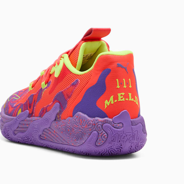 PUMA x LAMELO BALL MB.03 Lo Lava Men's Basketball Shoes, Purple Glimmer-Red Blast, extralarge