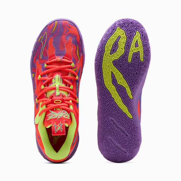 Tenis de baloncesto MB.03 Lo Lava, Purple Glimmer-Red Blast, extralarge