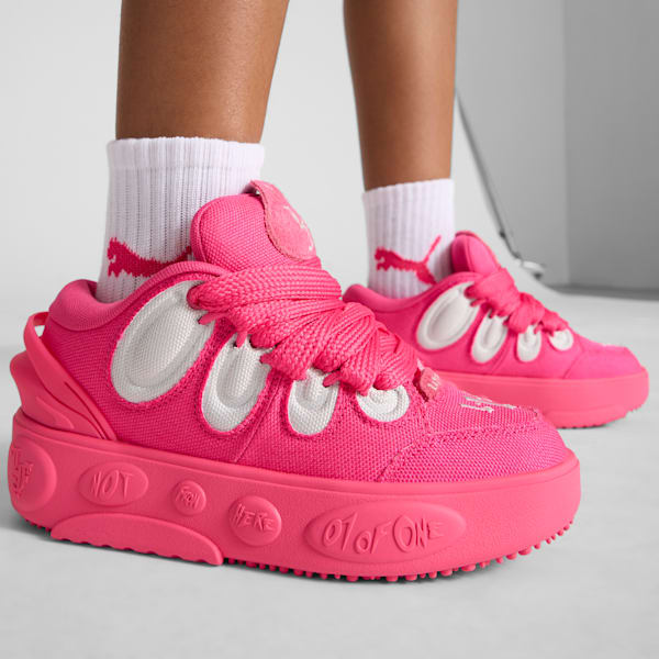 PUMA x LAMELO BALL LaFrancé Pink Carpet Big Kid's Sneakers, Glowing Pink-Glacial Gray, extralarge