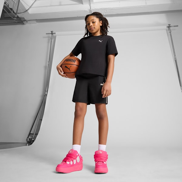 Tenis PUMA x LAMELO BALL LaFrancé Pink Carpet para niños grandes, Glowing Pink-Glacial Gray, extralarge
