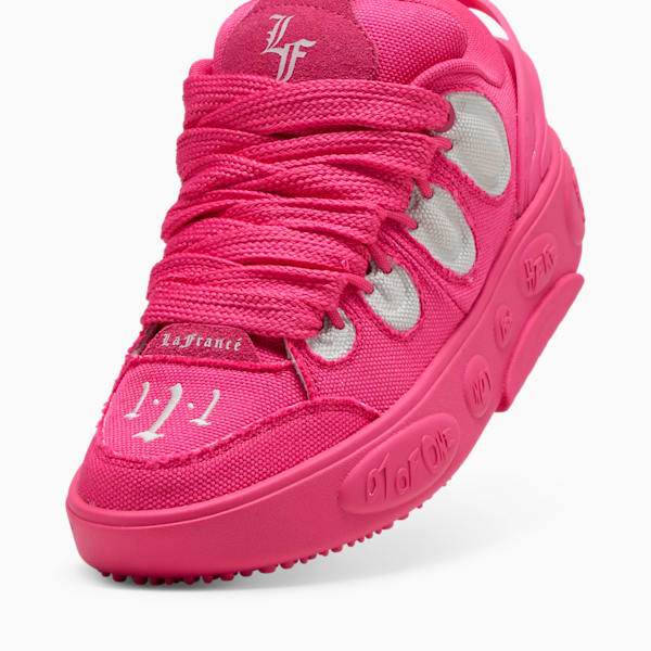 Tenis PUMA x LAMELO BALL LaFrancé Pink Carpet para niños grandes, Glowing Pink-Glacial Gray, extralarge