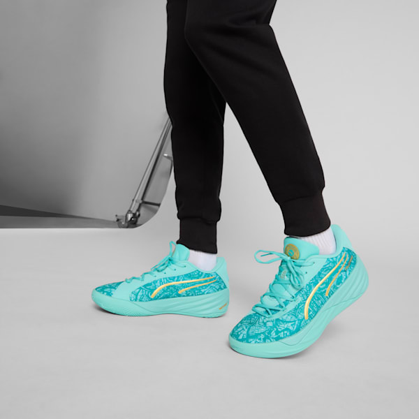 Tenis de básquetbol All-Pro NITRO™ México Unisex, Aquatic-Sparkling Green, extralarge