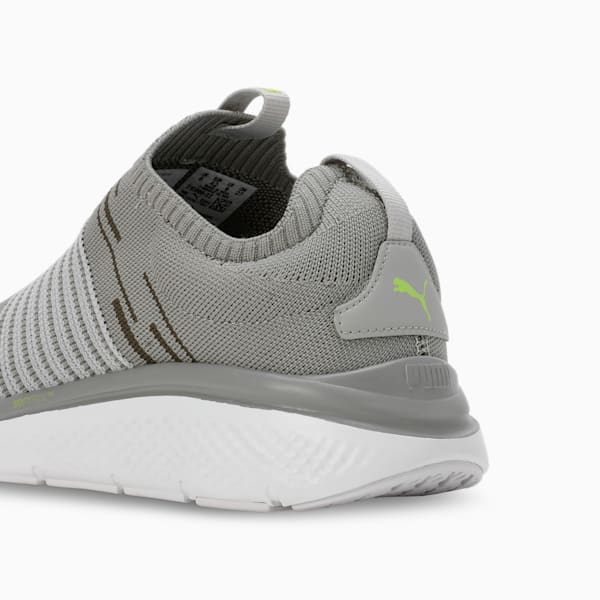 Softride Pro Echo Men's Slip-On Shoes, Cool Light Gray-Electric Lime, extralarge-IND
