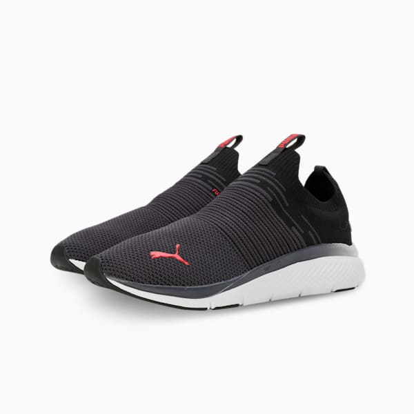 Puma black slip on shoes deals