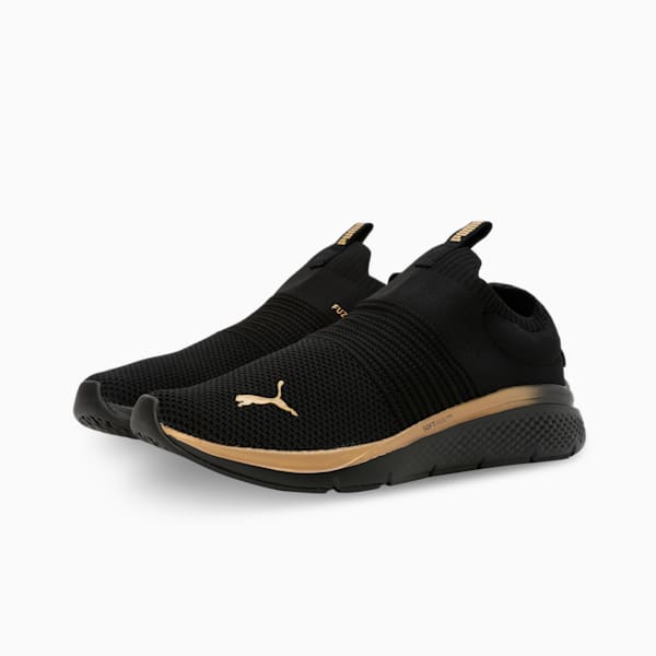 Softride Pro Echo Slip-On Women's Shoes, PUMA Black-PUMA Gold, extralarge-IND