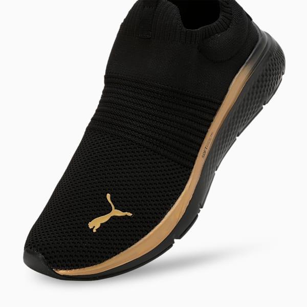 Softride Pro Echo Slip-On Women's Shoes, PUMA Black-PUMA Gold, extralarge-IND