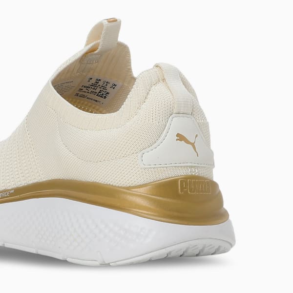 Softride Pro Echo Slip-On Women's Shoes, Warm White-Alpine Snow-PUMA Gold, extralarge-IND