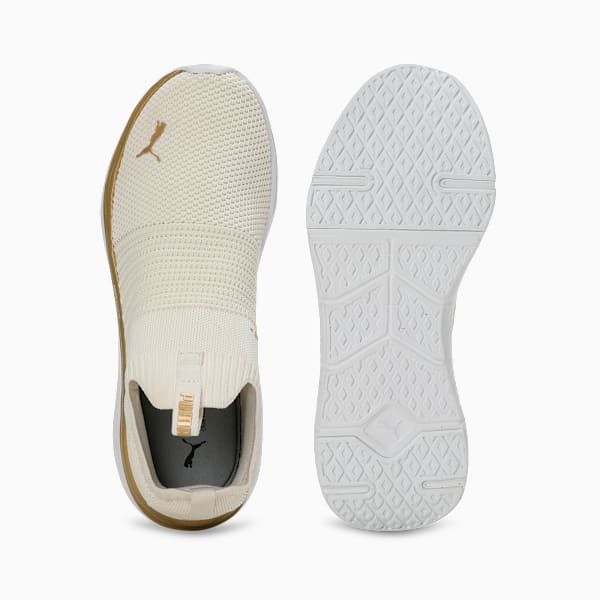 Softride Pro Echo Slip-On Women's Shoes, Warm White-Alpine Snow-PUMA Gold, extralarge-IND