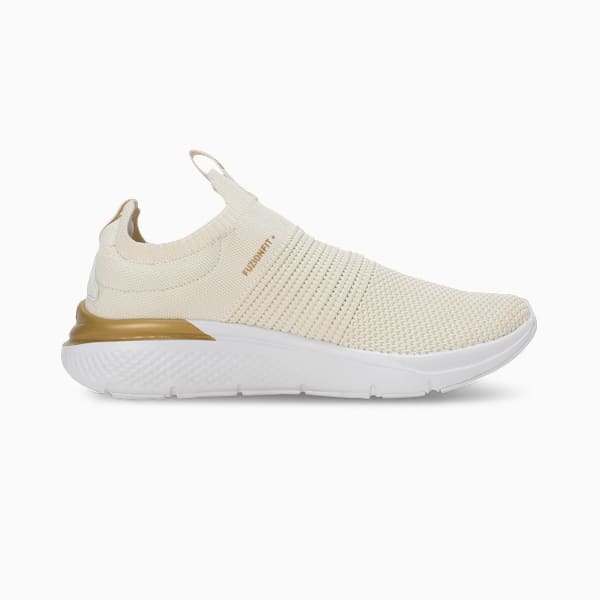 Softride Pro Echo Women's Slip-On Running Shoes, Warm White-Alpine Snow-PUMA Gold, extralarge-IND