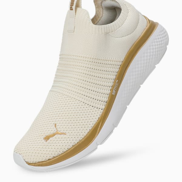 Softride Pro Echo Slip-On Women's Shoes, Warm White-Alpine Snow-PUMA Gold, extralarge-IND
