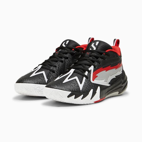 Scoot Zeros O.D.D City Men's Basketball Shoes, PUMA Black-For All Time Red, extralarge