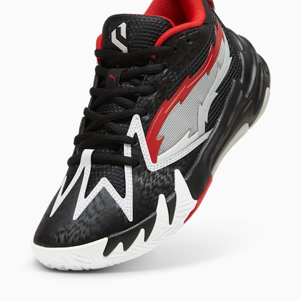 Zapatos de basquetbol para niños Scoot Zeros O.D.D City Big, PUMA Black-For All Time Red, extralarge