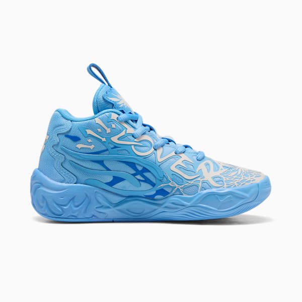 Tenis de básquetbol PUMA x LAMELO BALL MB.04 LaFrancé para niños pequeños, Team Light Blue-Cool Mid Gray, extralarge