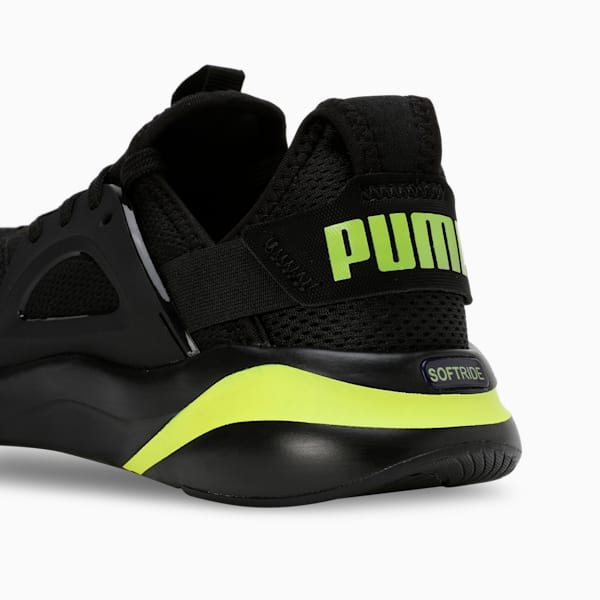 Softride Rift Swift Kick​ Men's Running Shoes, PUMA Black-Lime Pow-Olive Green, extralarge-IND