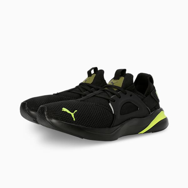 Softride Rift Swift Kick​ Men's Running Shoes, PUMA Black-Lime Pow-Olive Green, extralarge-IND