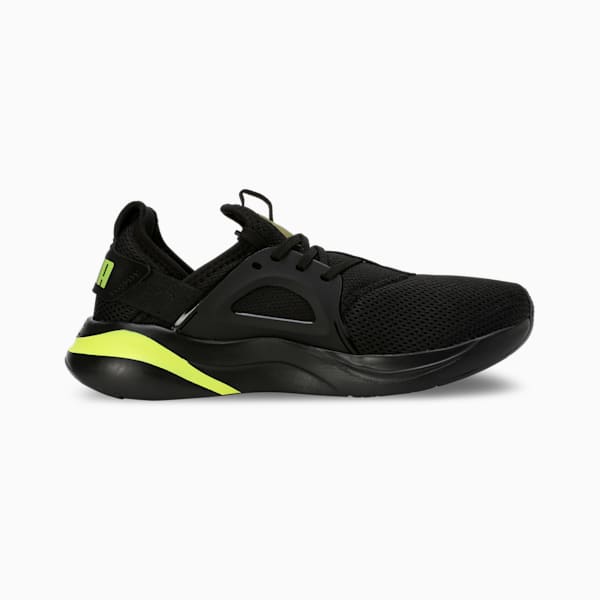 Softride Rift Swift Kick​ Men's Running Shoes, PUMA Black-Lime Pow-Olive Green, extralarge-IND