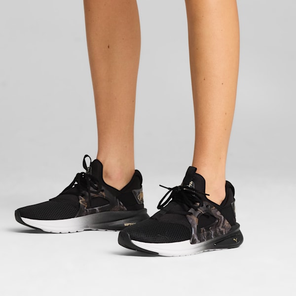 Zapatos para correr para mujer SOFTRIDE Enzo Evo Geode, PUMA Black-PUMA Gold, extralarge