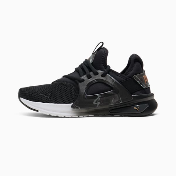 Chaussures de course à pied SOFTRIDE Enzo Evo Geode Femme, PUMA Black-PUMA Gold, extralarge