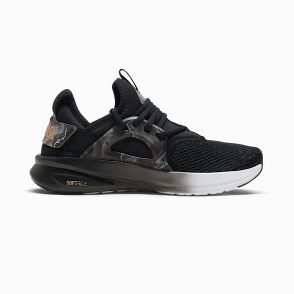 Chaussures de course à pied SOFTRIDE Enzo Evo Geode Femme, PUMA Black-PUMA Gold, extralarge