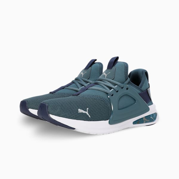 SOFTRIDE Enzo Evo Camo Running Shoes, Gray Skies-PUMA Navy-Smokey Gray, extralarge-IND
