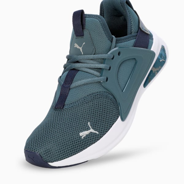 SOFTRIDE Enzo Evo Camo Running Shoes, Gray Skies-PUMA Navy-Smokey Gray, extralarge-IND