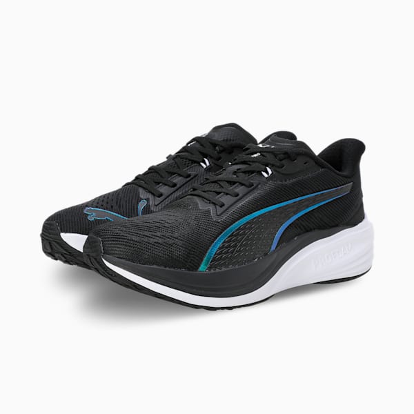 Darter Pro Iridescent Women's Running Shoes, PUMA Black-PUMA White, extralarge-IND
