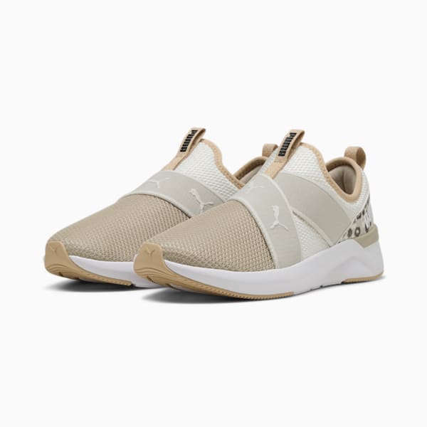 ウィメンズ ソフトライド HARLI スリップ ハイブリッド SKI ランニングシューズ, Warm White-Toasted Almond-PUMA Black, extralarge-JPN