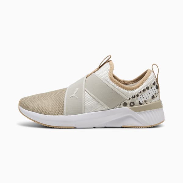 ウィメンズ ソフトライド HARLI スリップ ハイブリッド SKI ランニングシューズ, Warm White-Toasted Almond-PUMA Black, extralarge-JPN
