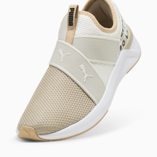 ウィメンズ ソフトライド HARLI スリップ ハイブリッド SKI ランニングシューズ, Warm White-Toasted Almond-PUMA Black, extralarge-JPN