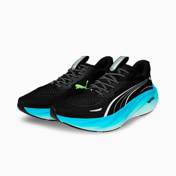 Magnify NITRO™ 3 High Cushion Performance Men's Running Shoes, PUMA Black-Speed Blue, extralarge-IND