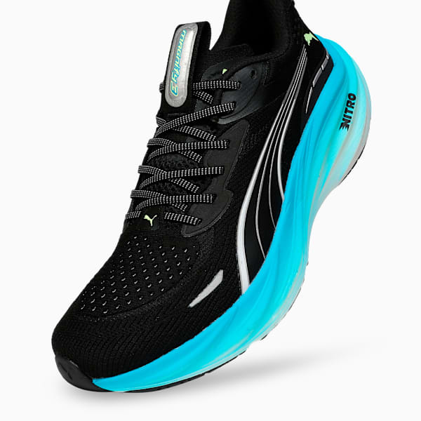 Magnify NITRO™ 3 High Cushion Performance Men's Running Shoes, PUMA Black-Speed Blue, extralarge-IND