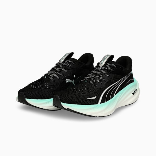 Magnify NITRO™ 3 High Cushion Performance Women's Running Shoes, PUMA Black-Mint Melt, extralarge-IND