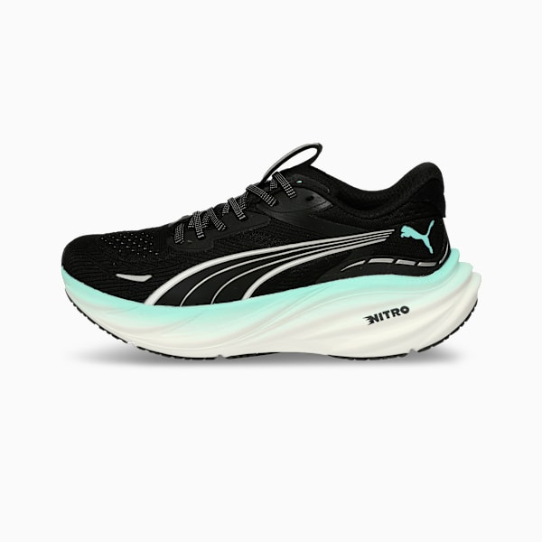 Magnify NITRO™ 3 High Cushion Performance Women's Running Shoes, PUMA Black-Mint Melt, extralarge-IND