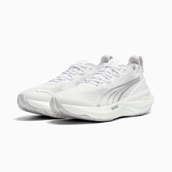 Tenis ForeverRun NITRO™ 2 Wide para hombre, PUMA White-PUMA Silver, extralarge