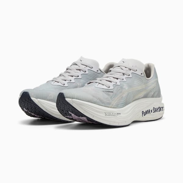PUMA x SAYSKY Deviate NITRO™ Elite 3 Men's Running Shoes, Cool Light Gray-New Navy, extralarge