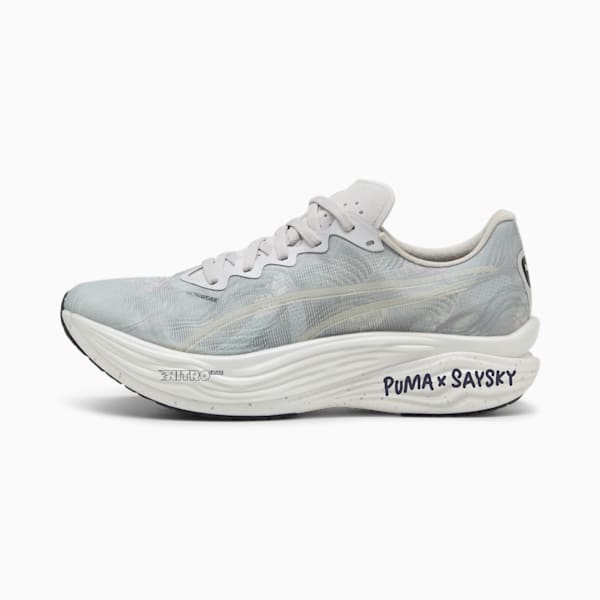 PUMA x SAYSKY Deviate NITRO™ Elite 3 Men's Running Shoes, Cool Light Gray-New Navy, extralarge