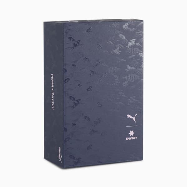 ウィメンズ PUMA x SAYSKY ディヴィエイト ニトロ エリート 3 ランニングシューズ, Cool Light Gray-New Navy, extralarge-JPN