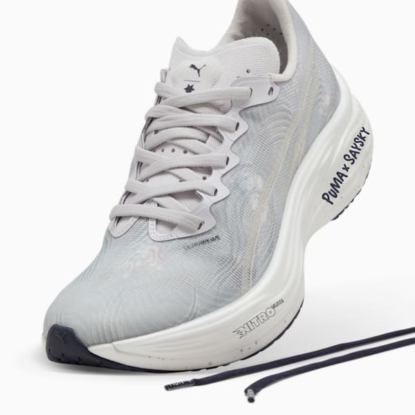 PUMA x SAYSKY Deviate NITRO™ Elite 3 Women's Running Shoes, Cool Light Gray-New Navy, extralarge