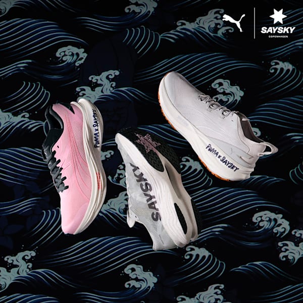 PUMA x SAYSKY Deviate NITRO™ 3 Men's Running Shoes, Rose Mauve-New Navy, extralarge