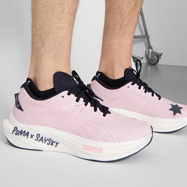 PUMA x SAYSKY Deviate NITRO™ 3 Men's Running Shoes, Rose Mauve-New Navy, extralarge