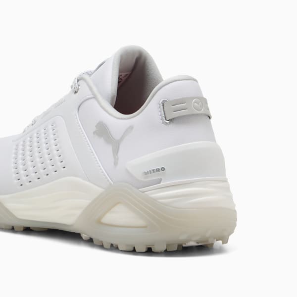 Shadowcat NITRO™ Leather Golf Shoes Men, PUMA White-Ash Gray, extralarge