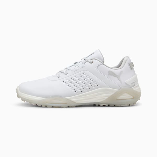 Shadowcat NITRO™ Leather Golf Shoes Men, PUMA White-Ash Gray, extralarge