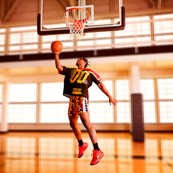 Tenis de Basquetbol Scoot Zeros Retro Portland, For All Time Red-Yellow Sizzle, extralarge
