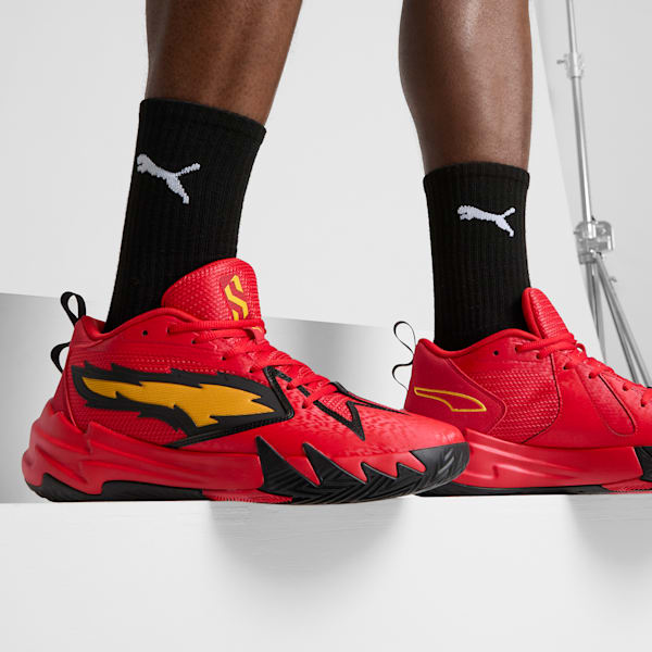 Tenis de Basquetbol Scoot Zeros Retro Portland, For All Time Red-Yellow Sizzle, extralarge