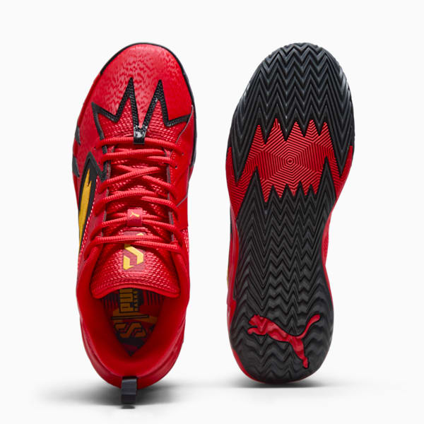 Scoot Zeros Retro Portland Men's Basketball Shoes, For All Time Red-Yellow Sizzle, extralarge