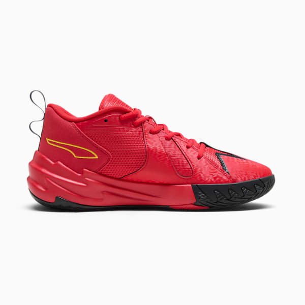 Scoot Zeros Retro Portland Men's Basketball Shoes, For All Time Red-Yellow Sizzle, extralarge